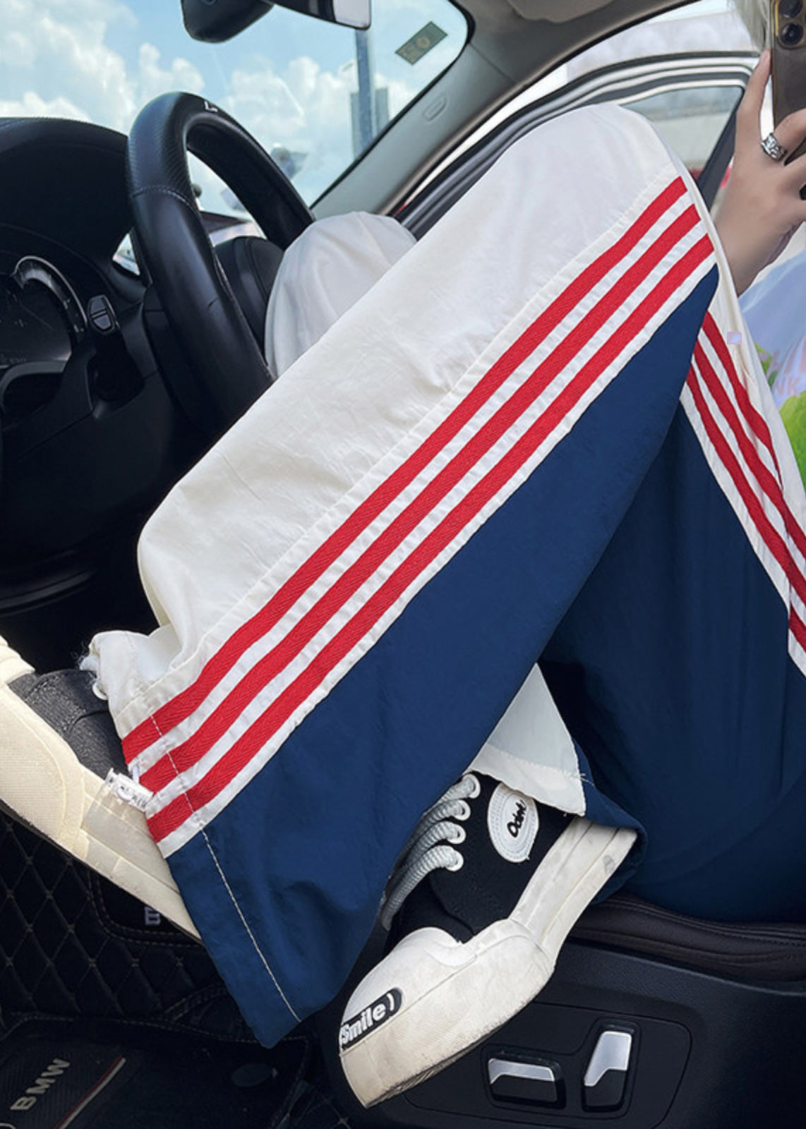 Spandex Oversized Khaki Pants Men Spring New Patchwork Apparel