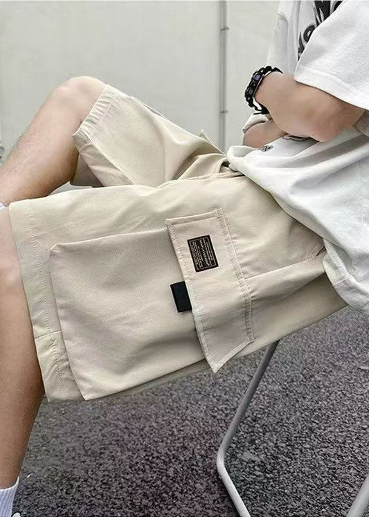 Cotton Mens Shorts Khaki Up Light Pockets New Lace Summer