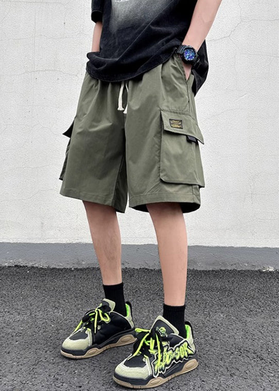 Cotton Mens Shorts Khaki Up Light Pockets New Lace Summer