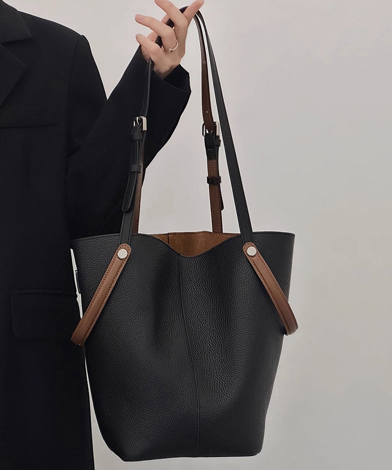 Large Capacity Beige New Bucket Minimalist Bag