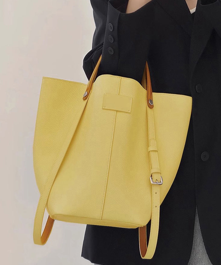 Large Capacity Beige New Bucket Minimalist Bag