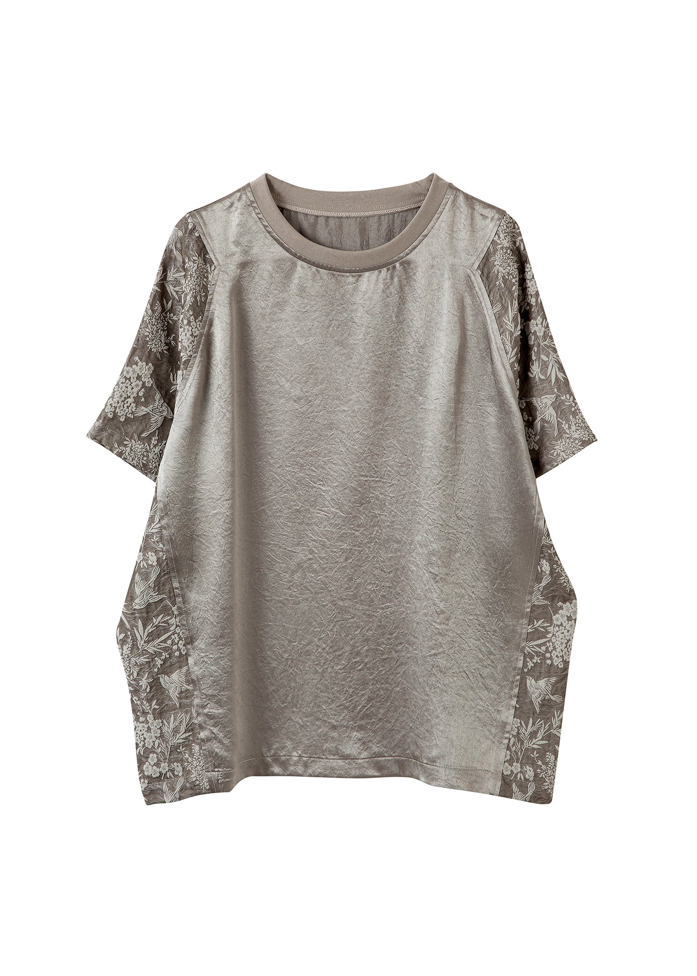 Jacquard Cotton Summer Neck Top T Shirt O New Patchwork