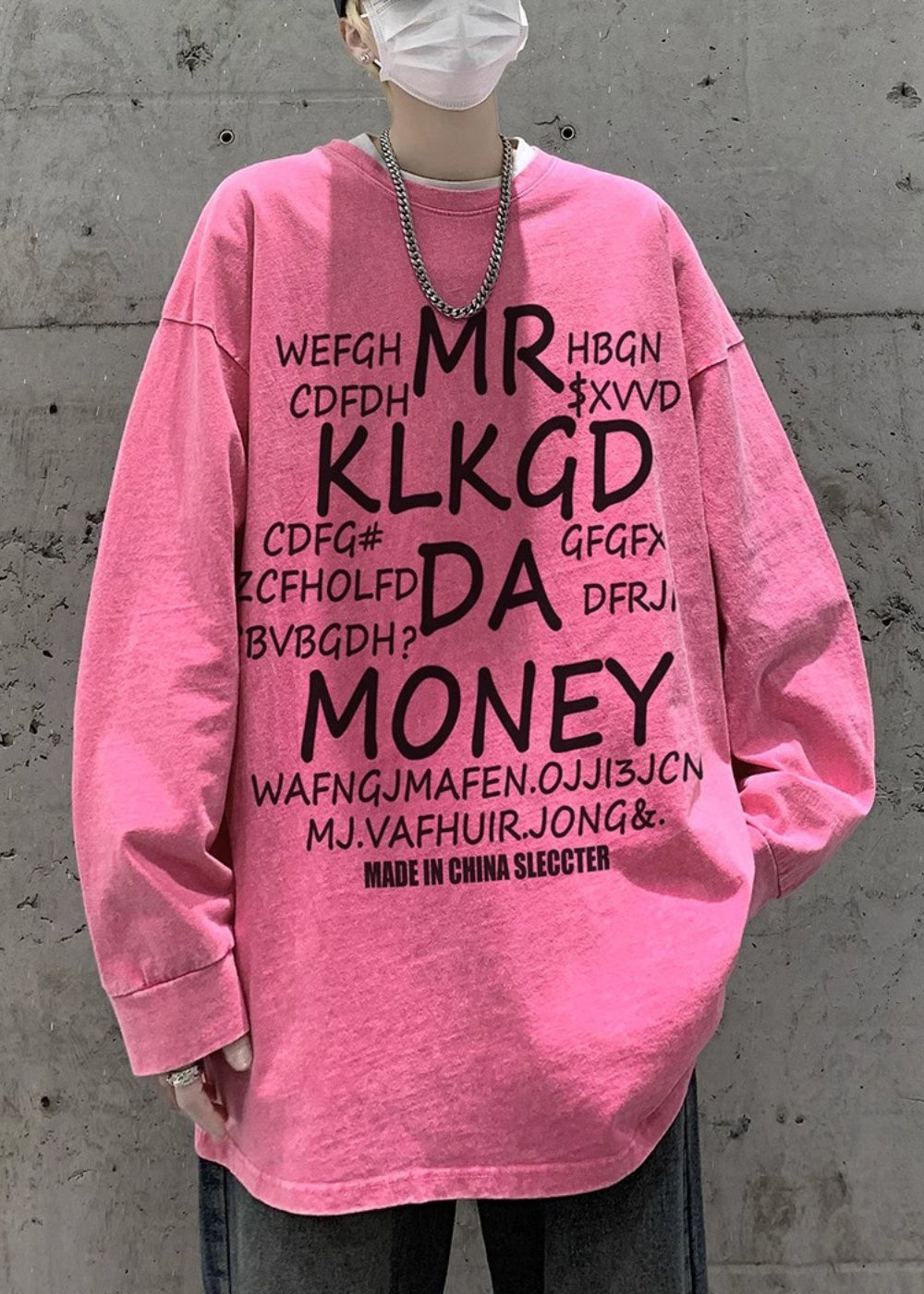 Shirts Neck New Pink Spring Letter T Cotton O Men