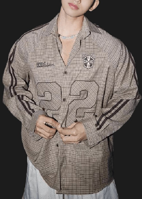 Peter Shirts Spring New Plaid Men Cotton Collar Striped Pan