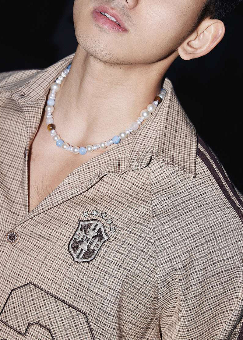 Peter Shirts Spring New Plaid Men Cotton Collar Striped Pan