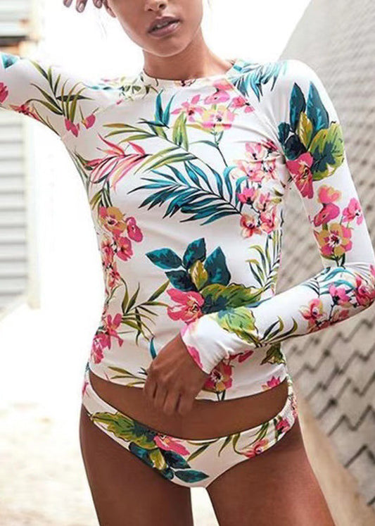 New Printed Long Sleeved Sexy Swimwear Sets For Women VC003