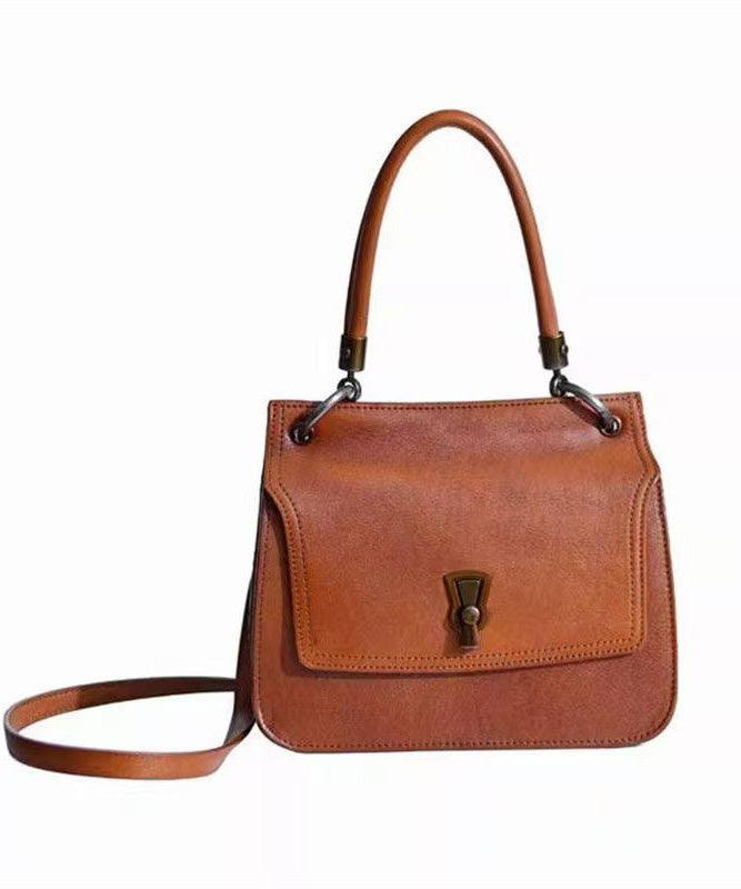 Faux Durable Leather Retro Micro Solid Bag Brown New
