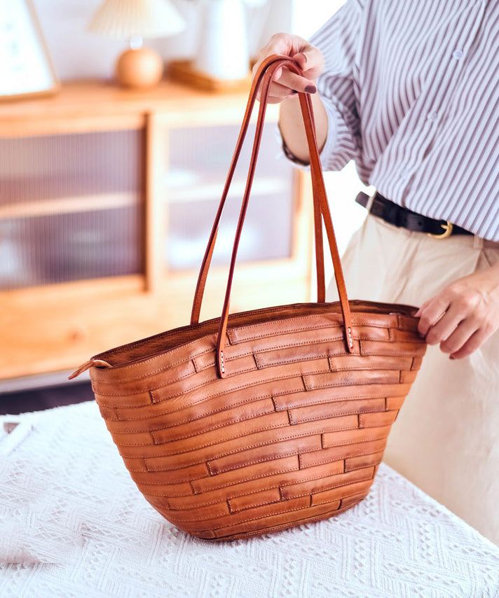 Leather Bags Shoulder New Capacity Retro Large