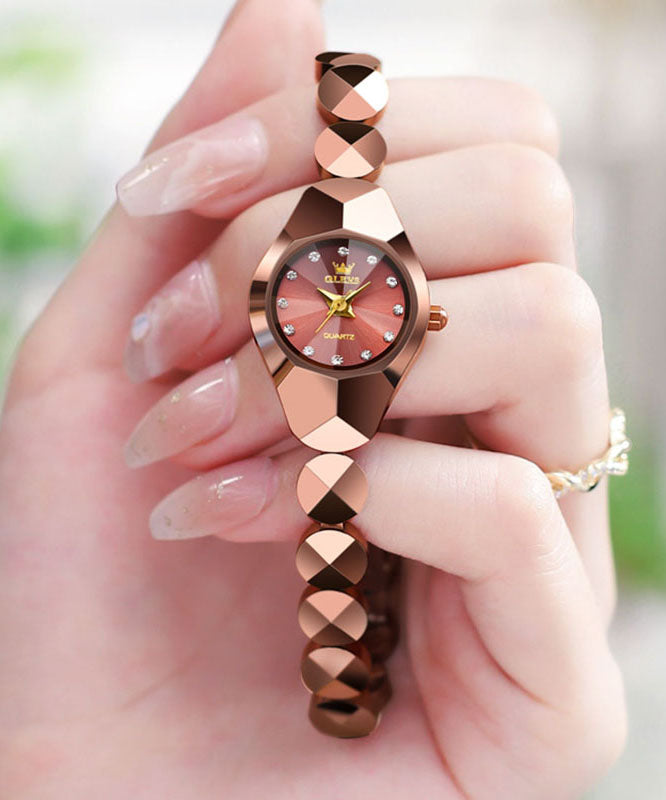 Stainless Movement New Steel Quartz Waterproof Watches Rose Gold