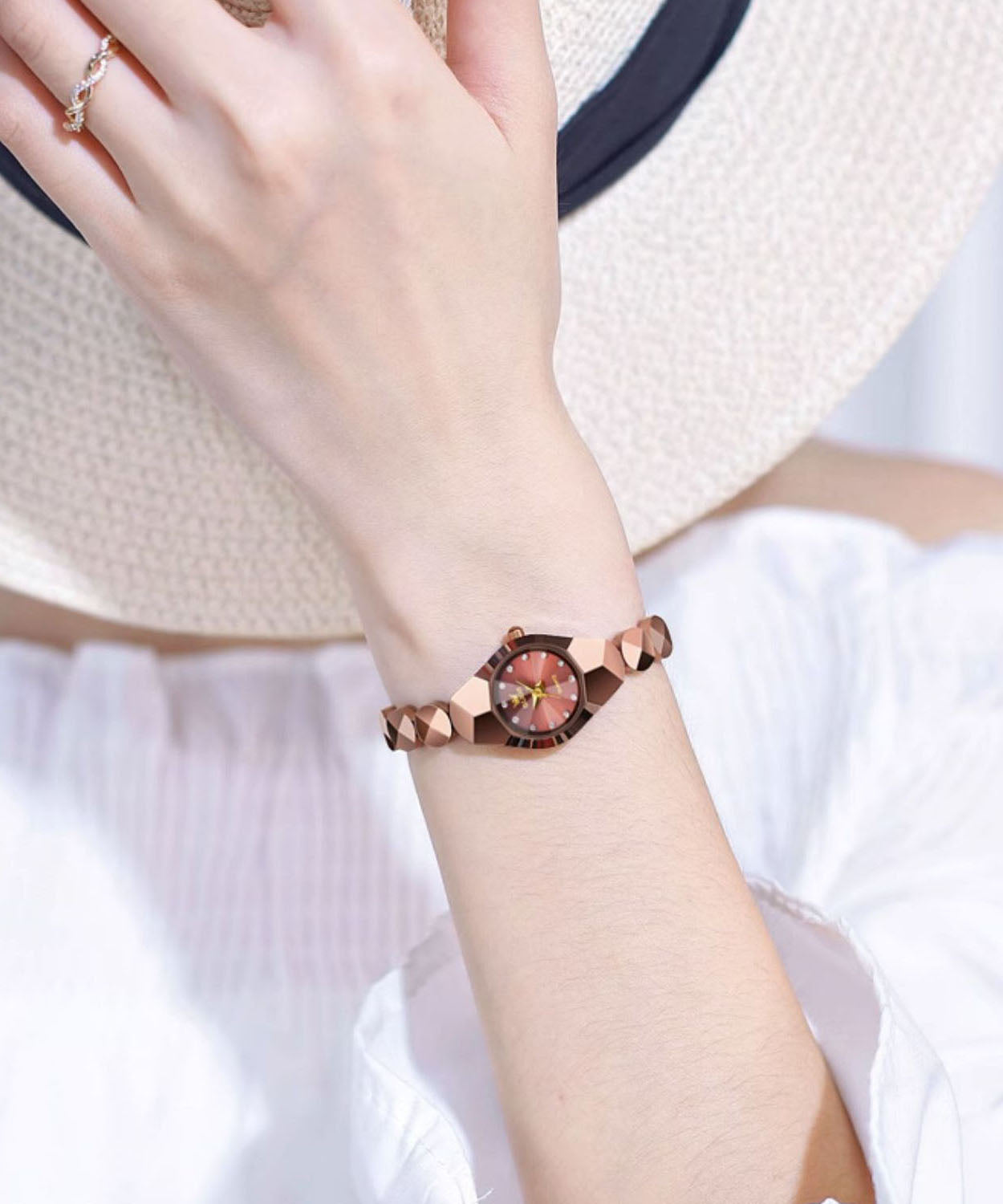 Stainless Movement New Steel Quartz Waterproof Watches Rose Gold