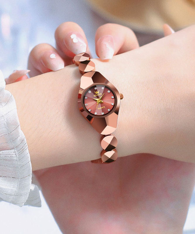 Stainless Movement New Steel Quartz Waterproof Watches Rose Gold