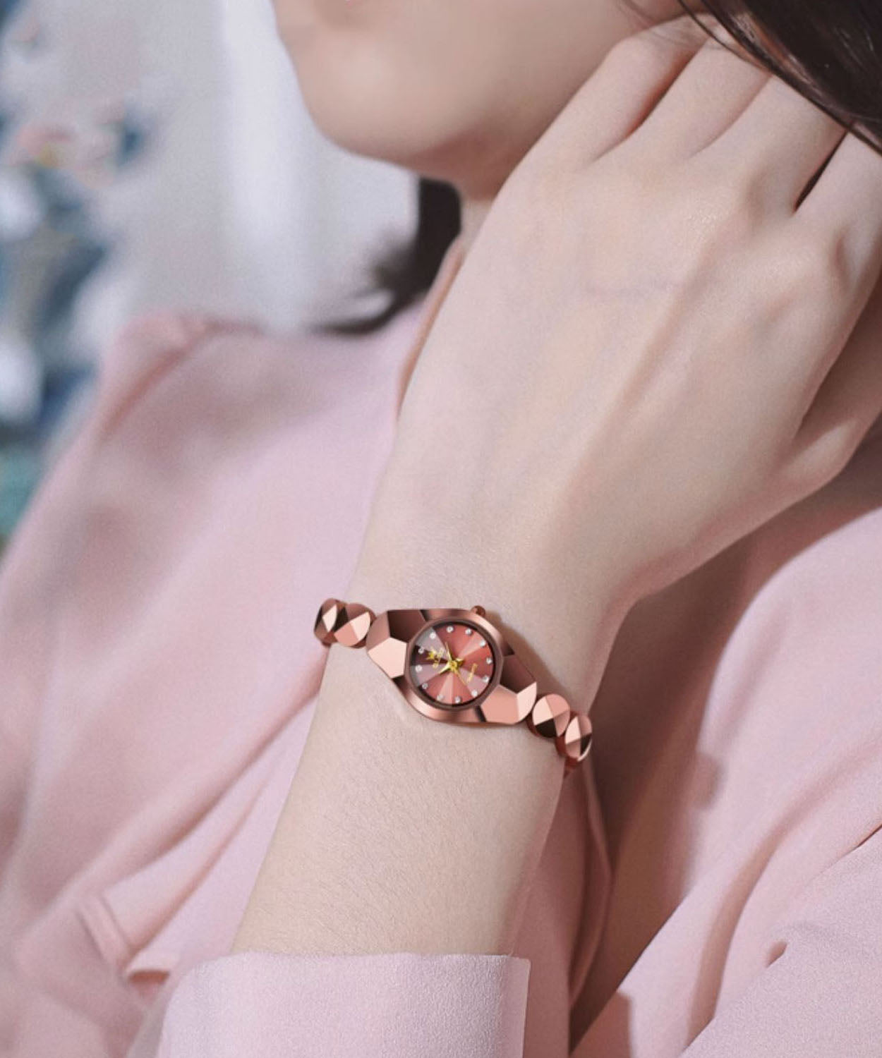 Stainless Movement New Steel Quartz Waterproof Watches Rose Gold