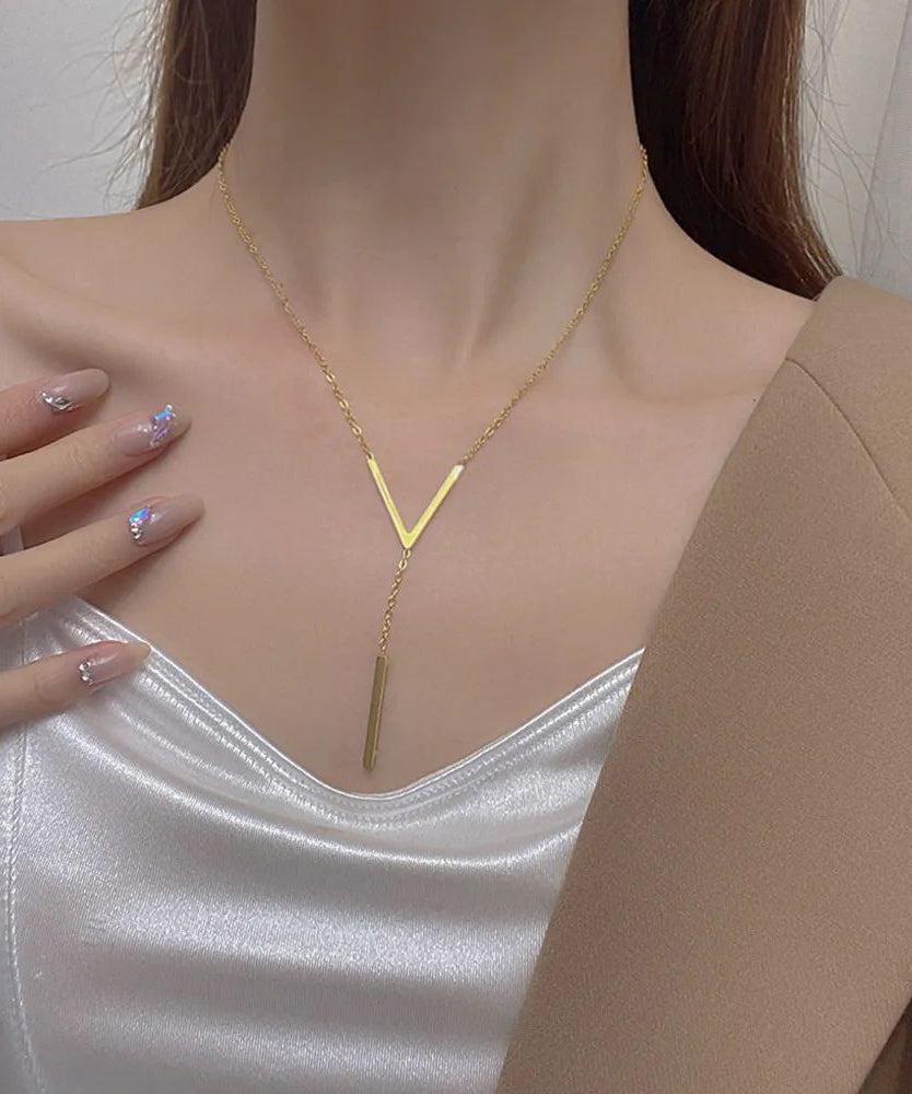 Neckla Colour Chain Gold New V-Shaped Long Clavicle Sexy