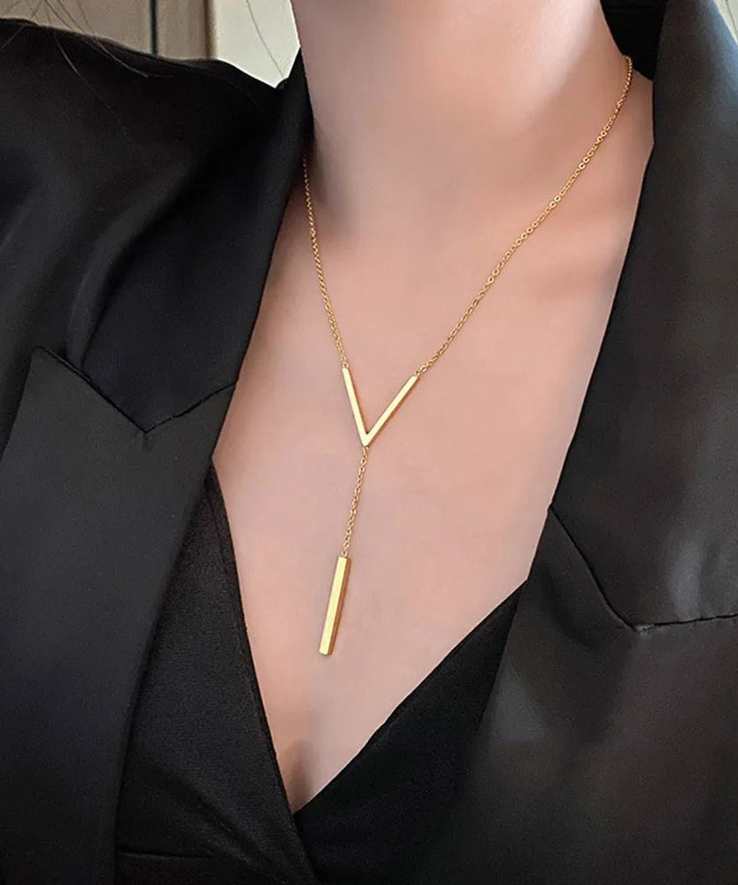 Neckla Colour Chain Gold New V-Shaped Long Clavicle Sexy