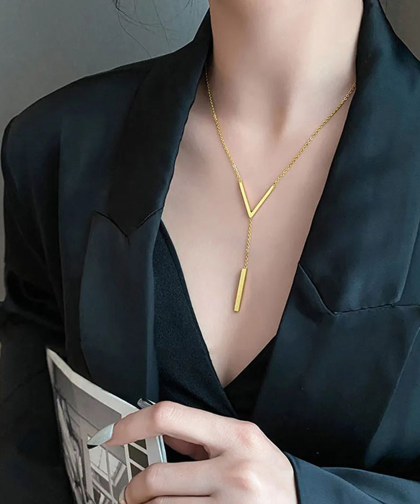 Neckla Colour Chain Gold New V-Shaped Long Clavicle Sexy