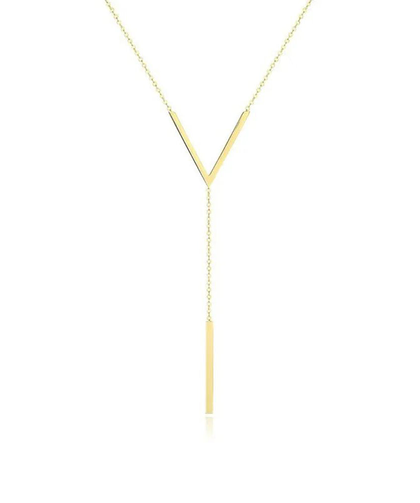 Neckla Colour Chain Gold New V-Shaped Long Clavicle Sexy