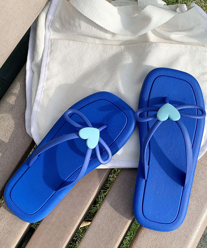 Neue vielseitige Aprikosen-Flip-Flops mit Herzverzierung AA008