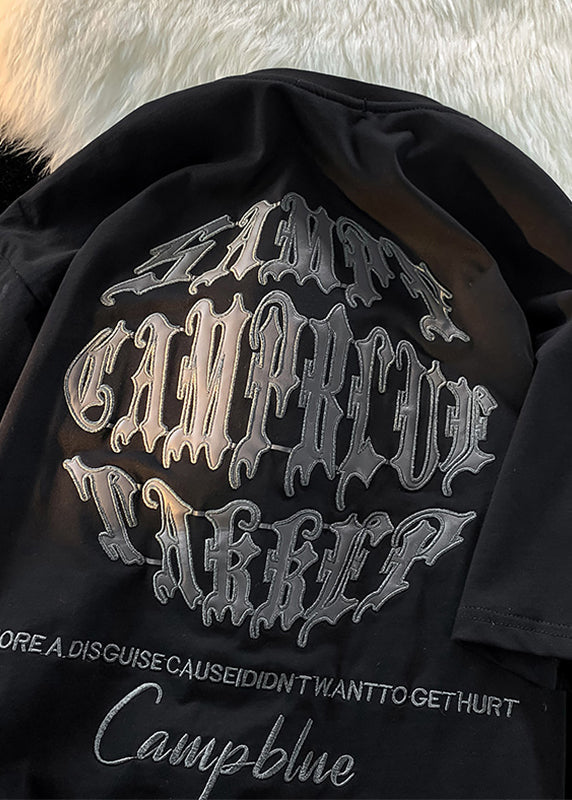 Letter Shirt New Embroideried Summer Designer White Mens T Cotton