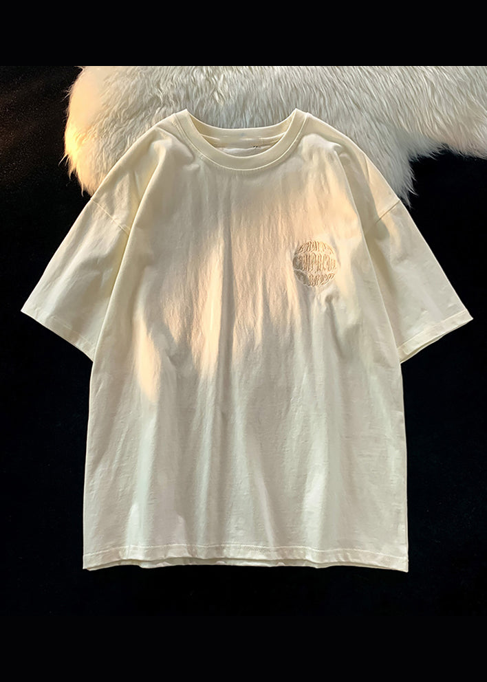 Letter Shirt New Embroideried Summer Designer White Mens T Cotton