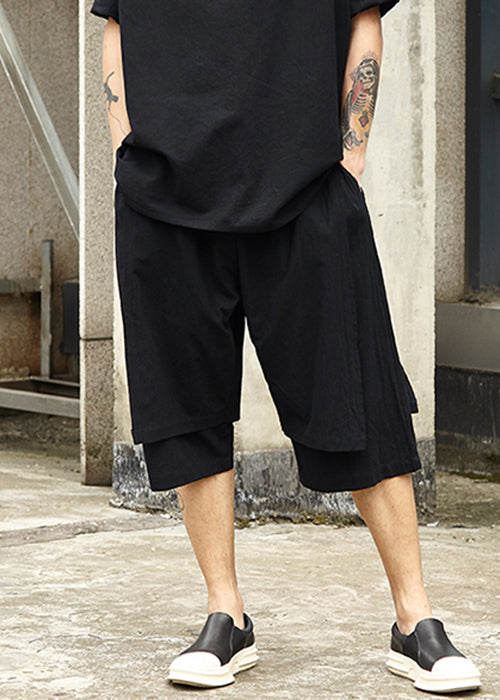 White Pockets Shorts False Men New Cotton Pieces Summer Two