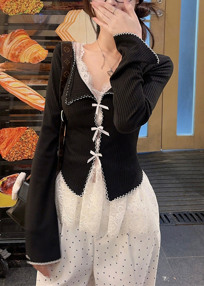 Tank New White Knit Lace V Two Set And Neck Cardigans Pieces