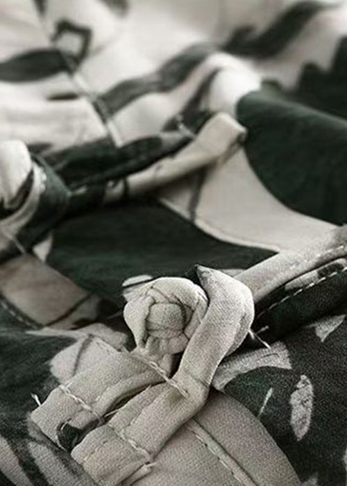 Ice Mens T Print Summer Open New Yellow Silk Button Shirt Side