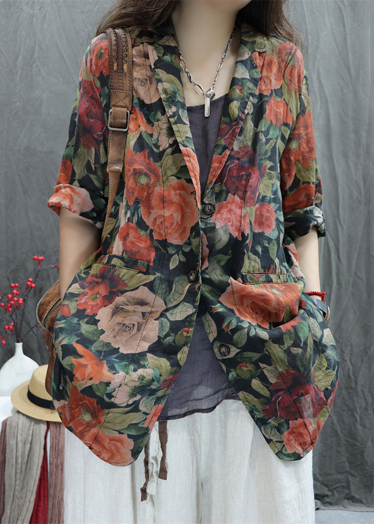 Button Pockets Collar Bracelet Cotton Pan Coats Peter Orange