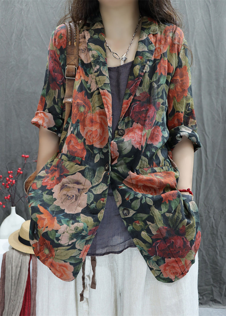 Button Pockets Collar Bracelet Cotton Pan Coats Peter Orange