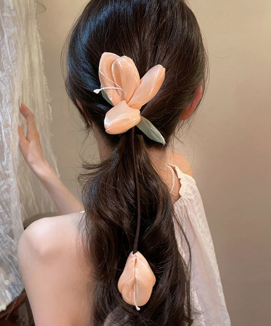 Bellflower Hair Band Weaving Orange Fabric