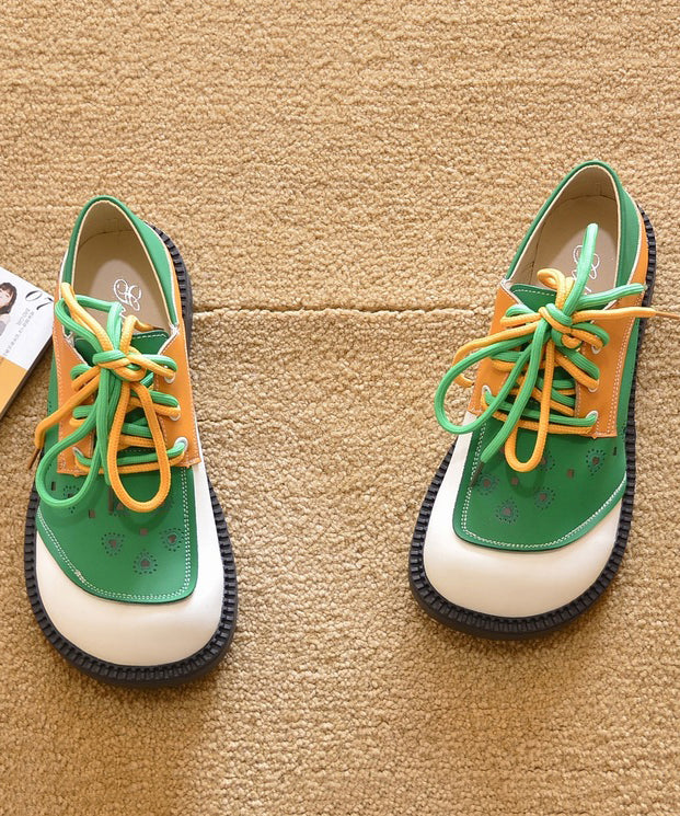 Up Comfy Splicing Lace Shoes Women For Orange Flat