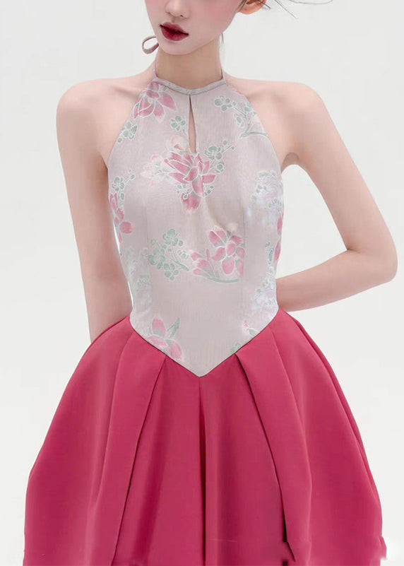 Dresses Print Lace Cotton Backless Original Maxi Patchwork Up