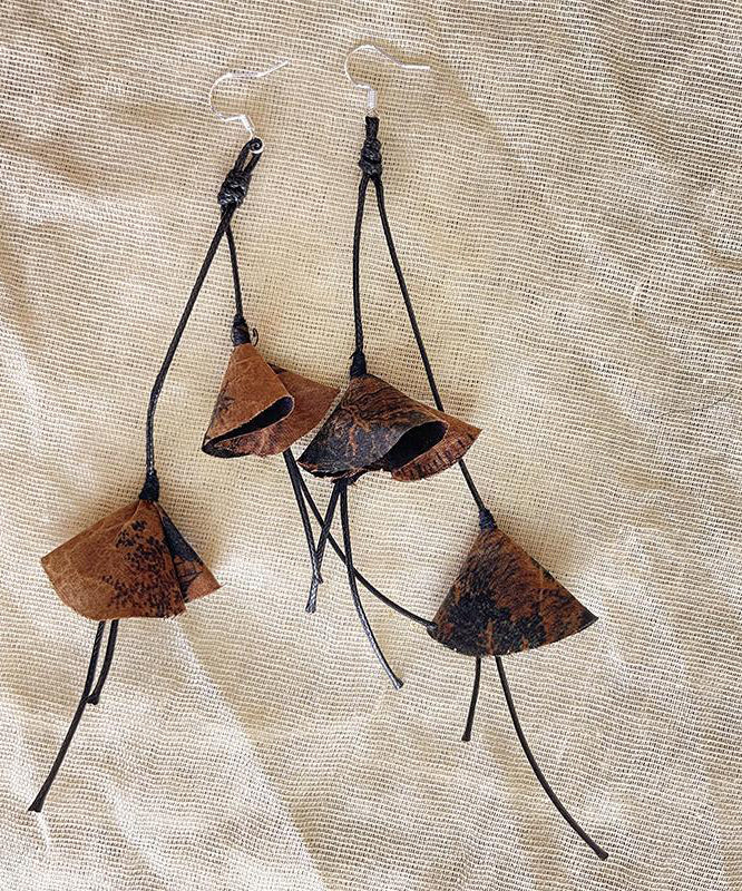 Sterling Silk Original Silver Earrings Black Drop Tassel