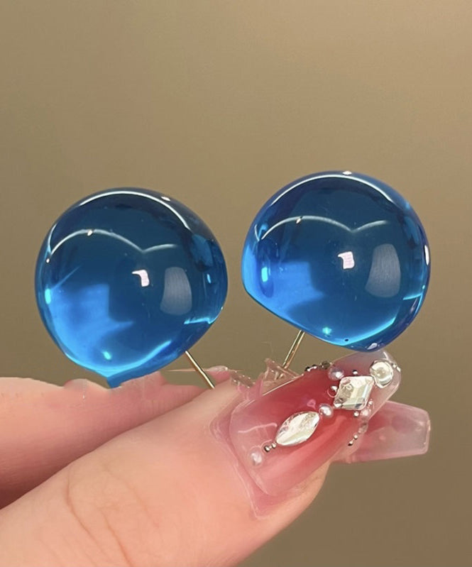 Design Blue Alloy Resin Original Earrings Stud