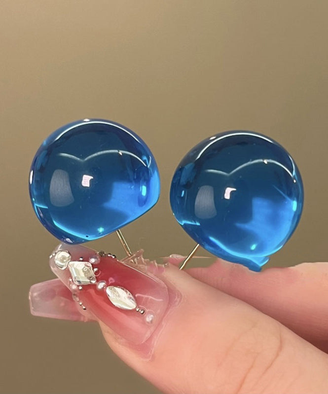Design Blue Alloy Resin Original Earrings Stud