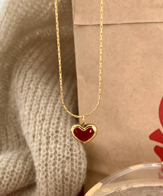 Love Glaze Drip Original Pendant Design Steel Gold Stainless