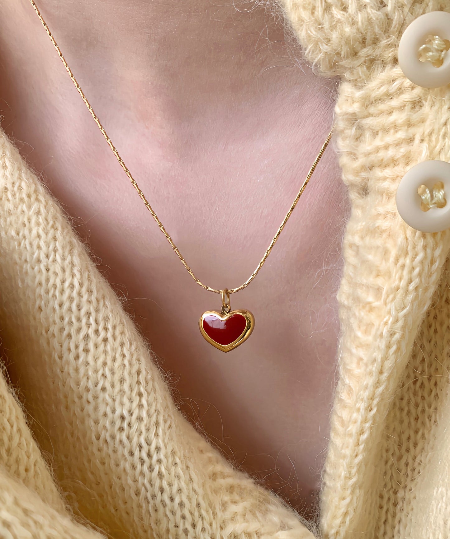 Love Glaze Drip Original Pendant Design Steel Gold Stainless