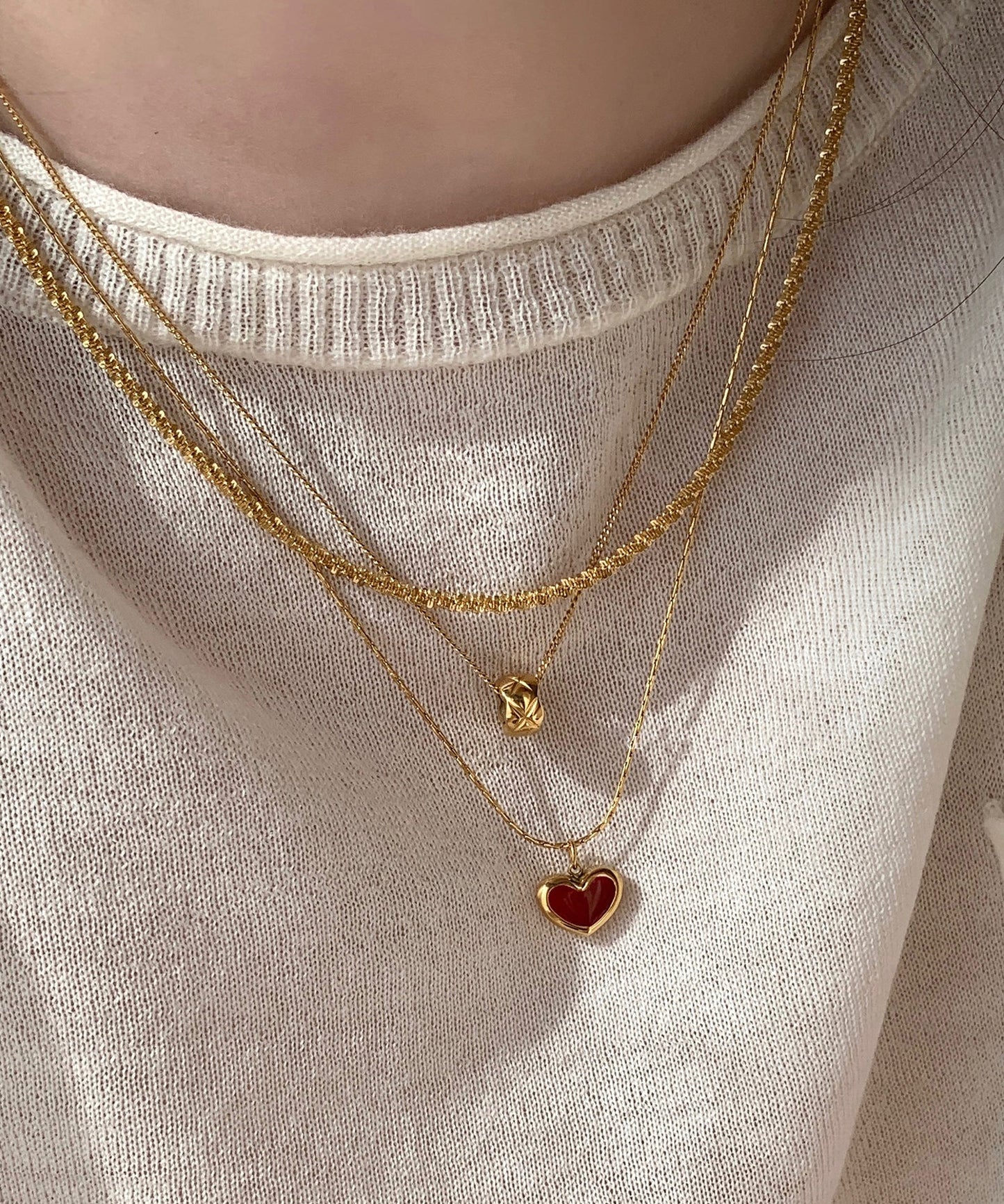 Love Glaze Drip Original Pendant Design Steel Gold Stainless