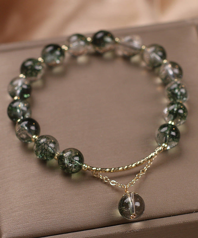 Alloy Crystal Bracelet Charm Design Original Green Beads