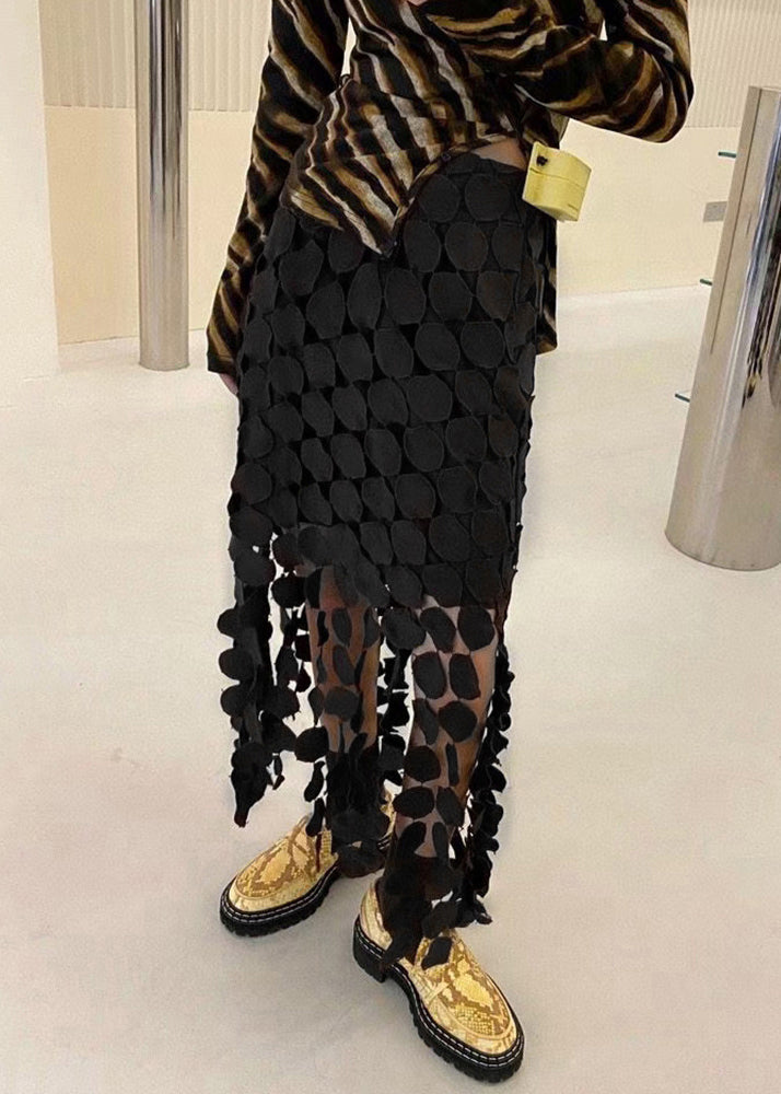 Design Out Summer High Skirt Cotton Waist Green Original Hollow