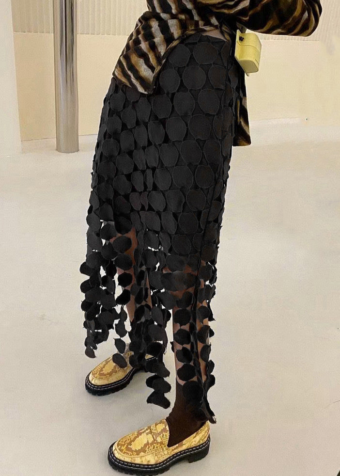 Design Out Summer High Skirt Cotton Waist Green Original Hollow