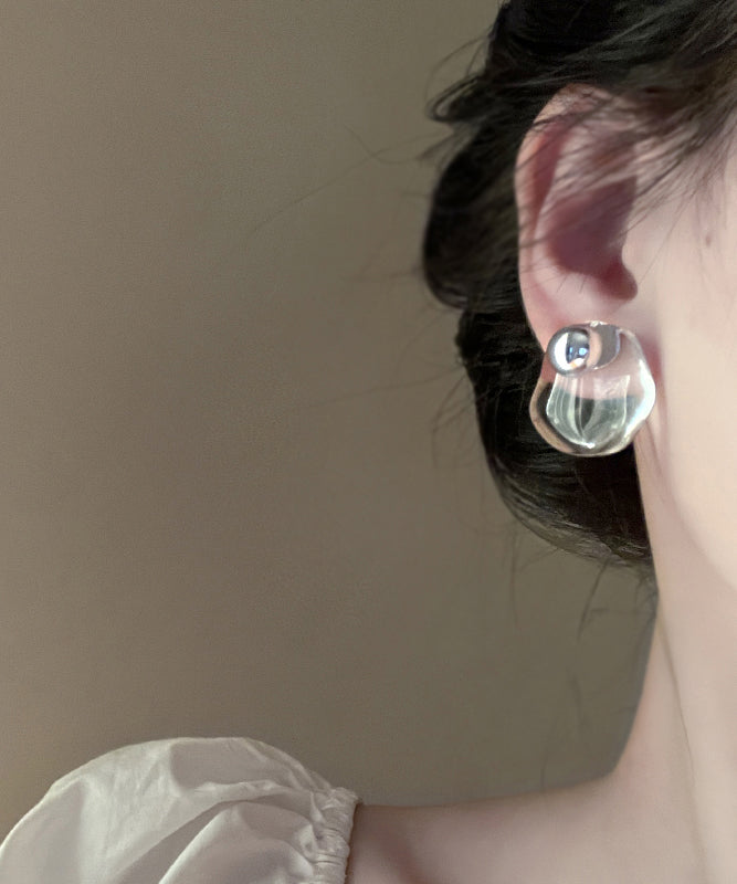 Alloy Design Earrings Crystal Stud Original Nude