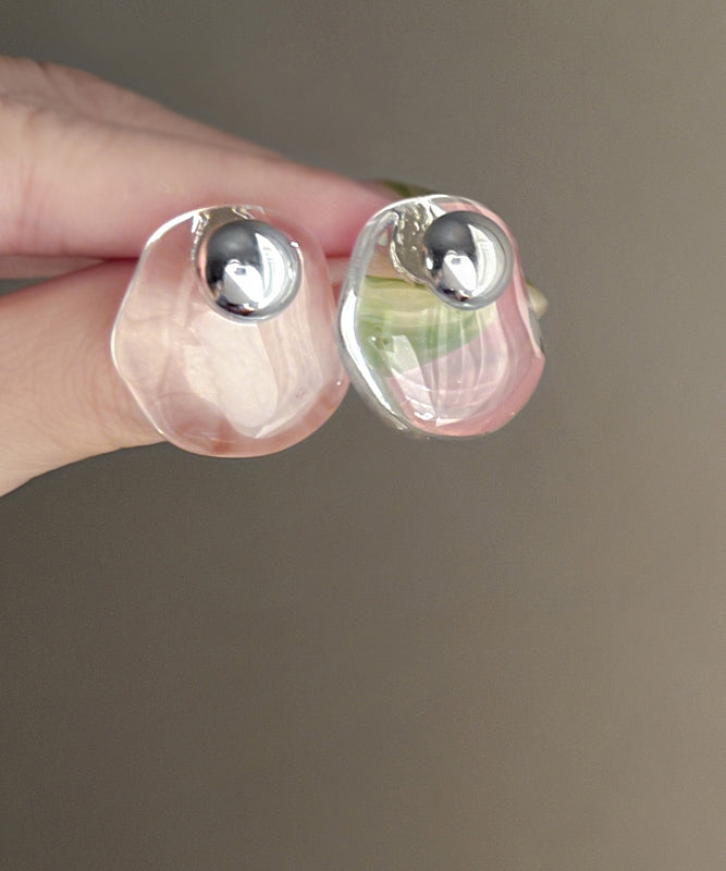 Alloy Design Earrings Crystal Stud Original Nude