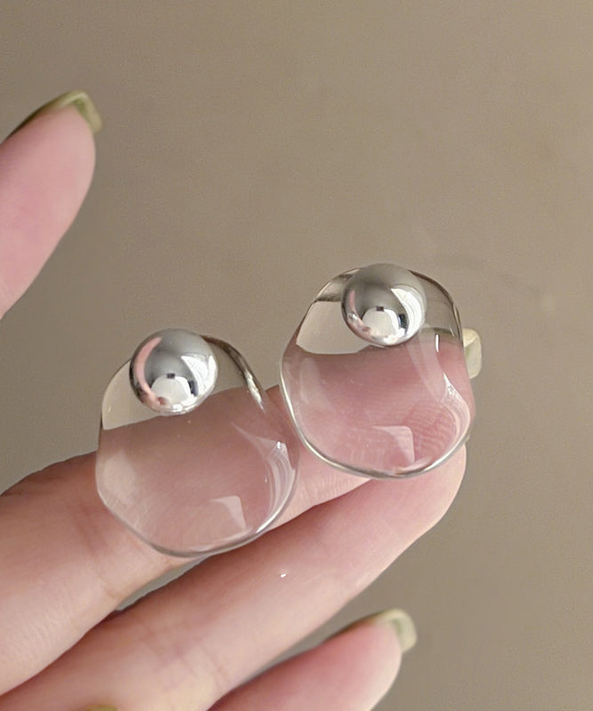 Alloy Design Earrings Crystal Stud Original Nude