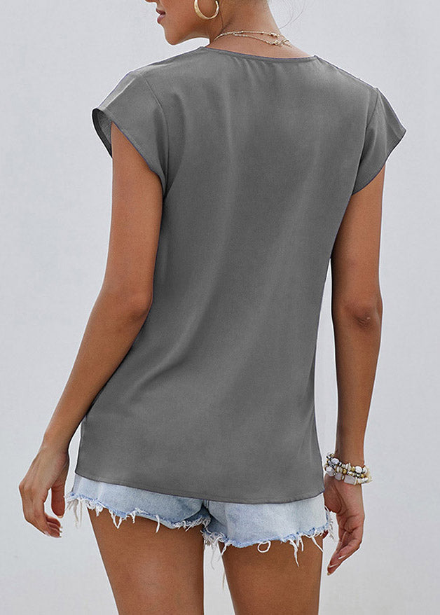 O-Neck Sleeve Short Top Design Original Orange Print