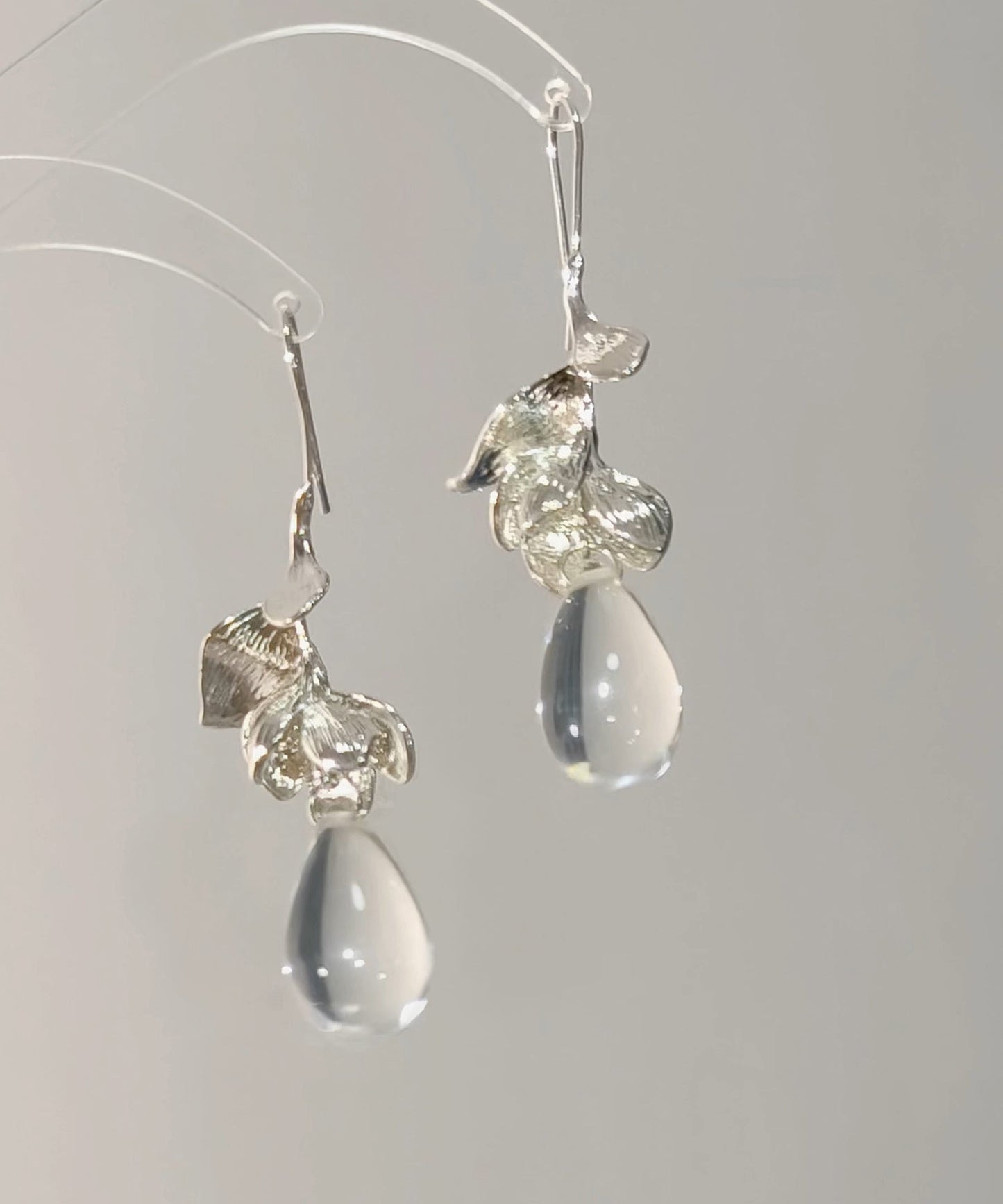 Design Glass Drop Water Silk Original Earrings Alloy