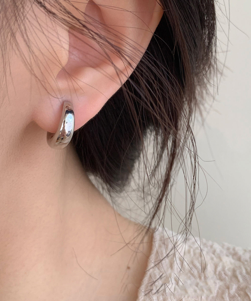 Hoop Earrings Copper Original Silk Overgild Design