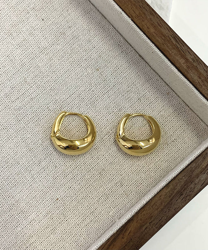 Hoop Earrings Copper Original Silk Overgild Design