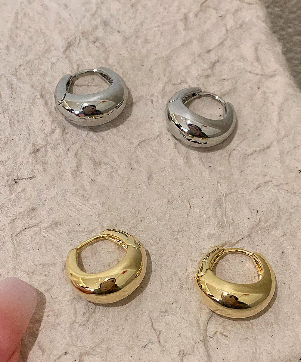 Hoop Earrings Copper Original Silk Overgild Design