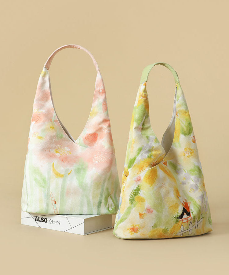 Illustration Pink Bag Shoulder Japanese Original Canvas