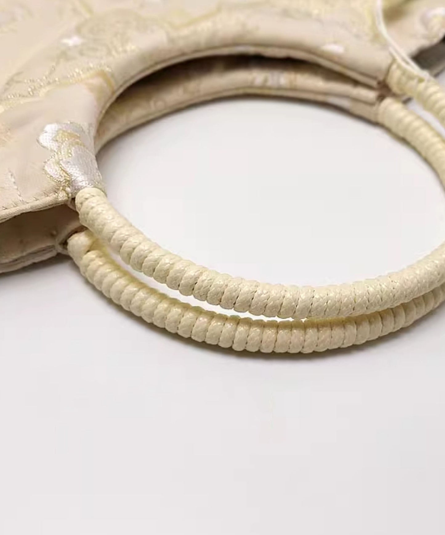 Chinese Tote Original Beige New Print Tassel Handbag